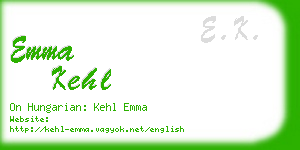 emma kehl business card